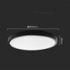Oprawa sufitowa plafoniera V-TAC 36W LED SAMSUNG CHIP okrągły 42cm natynkowy pilot czujnik ruchu IP44 czarny VT-8630S 4000K 3820